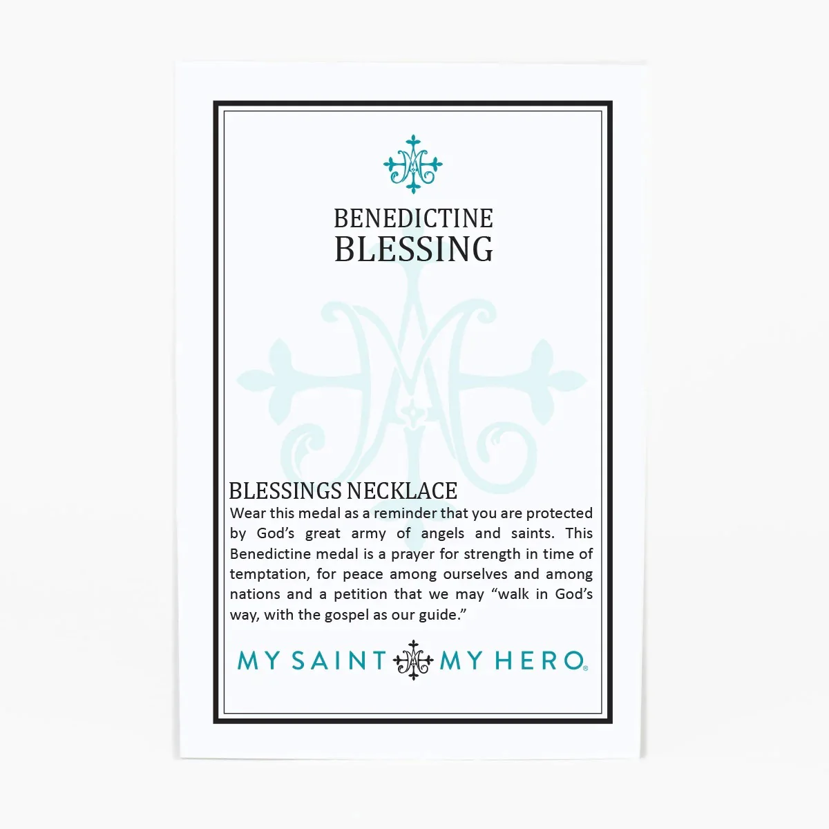 Jubilee Medal of St. Benedict Necklace - White - Image 2
