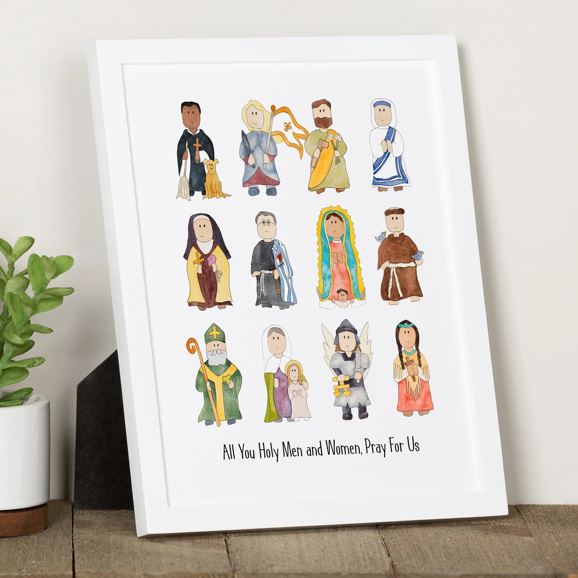Junior Saints Framed Art Print - 8x10"