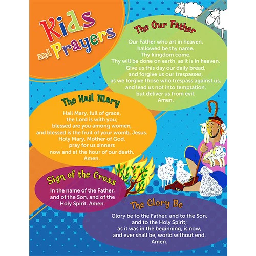 Kids & Catholic Prayers Card