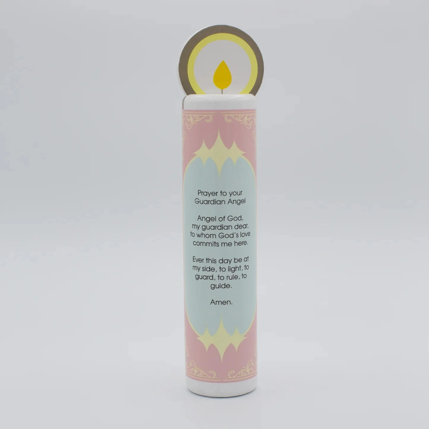 Kids Guardian Angel Wooden Prayer Candle - Image 2