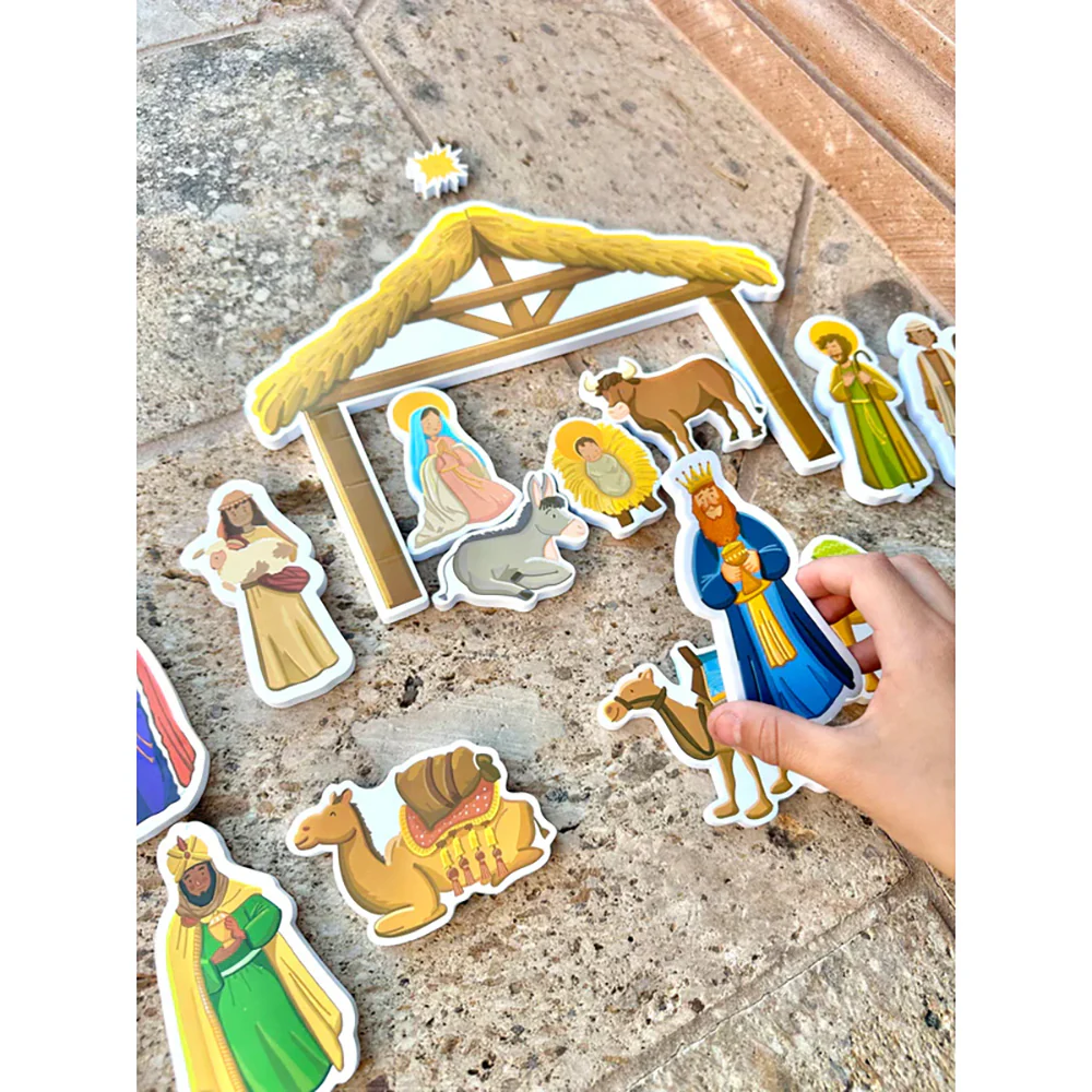 Kids In the Tub or On the Go Quiet Nativity Set - 17 Pieces