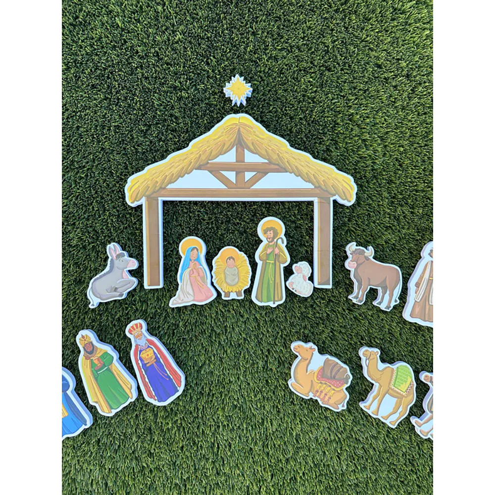 Kids In the Tub or On the Go Quiet Nativity Set - 17 Pieces - Image 2