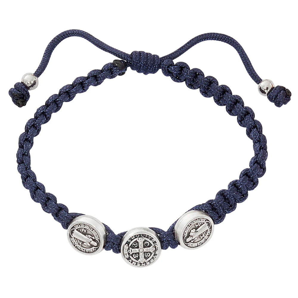 Kids St. Benedict Medal Macramé Bracelet - Multiple Colors - Image 4