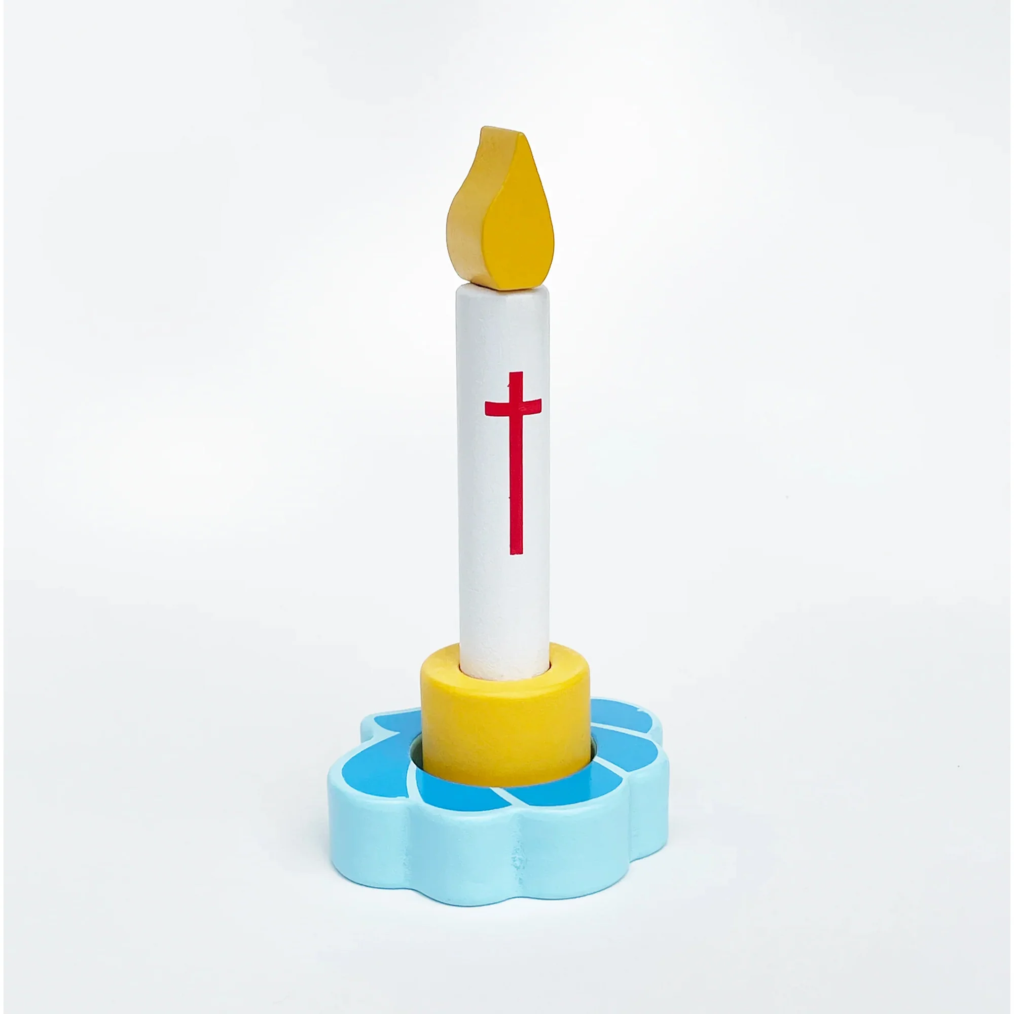 Kids Wooden Baptism Candle