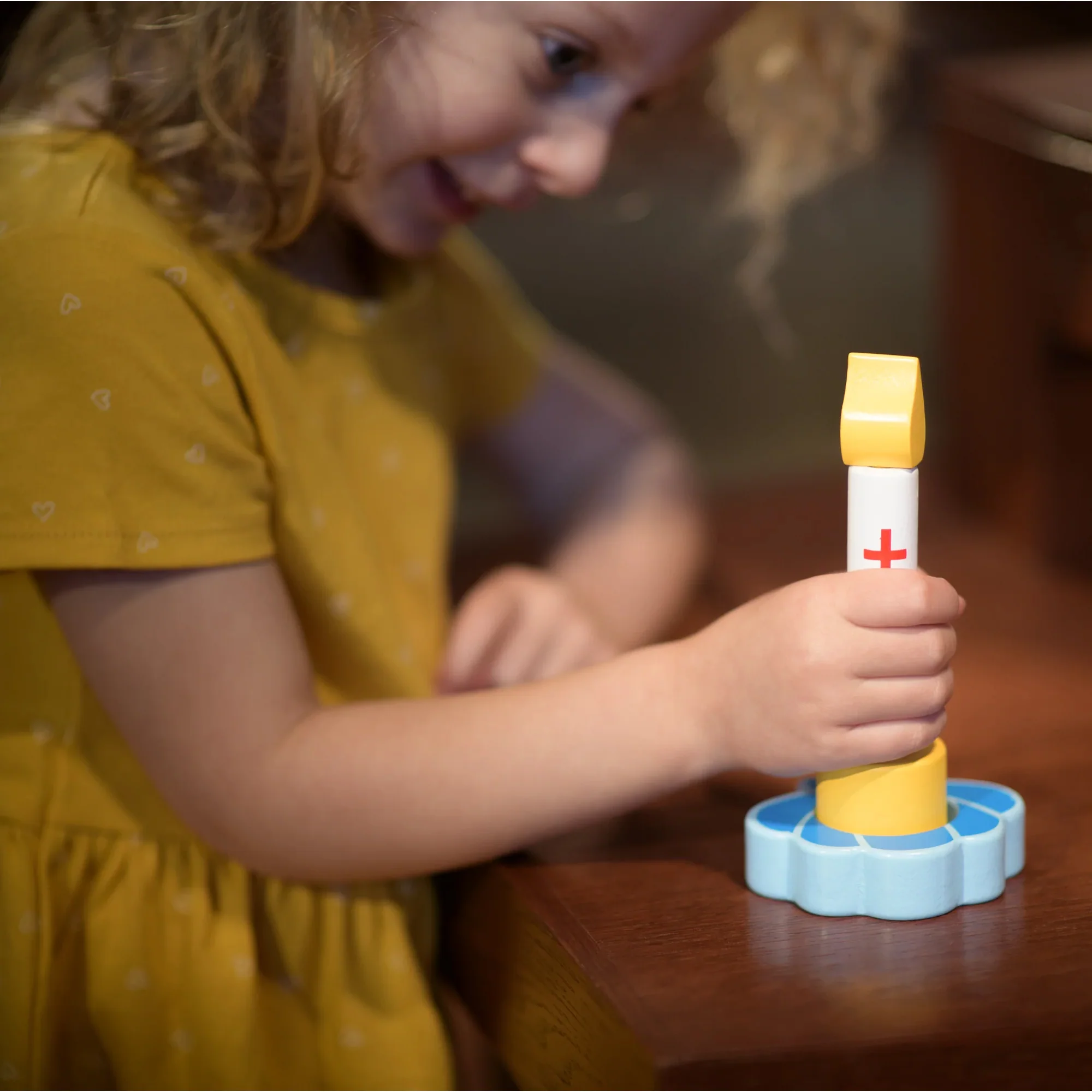 Kids Wooden Baptism Candle - Image 3