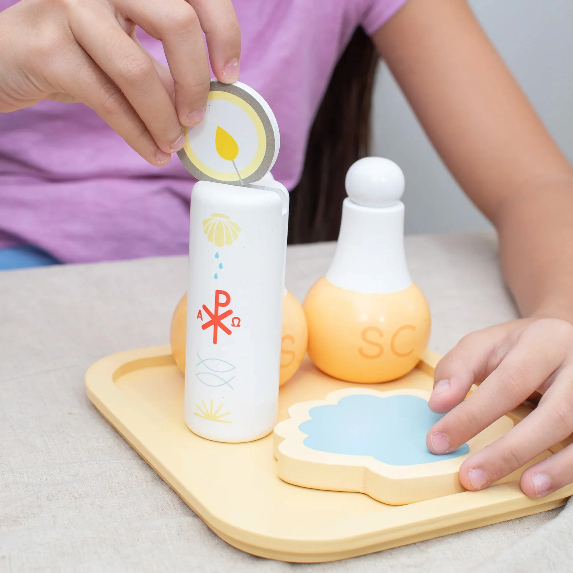 Kids Wooden Baptism Play Set - Image 2