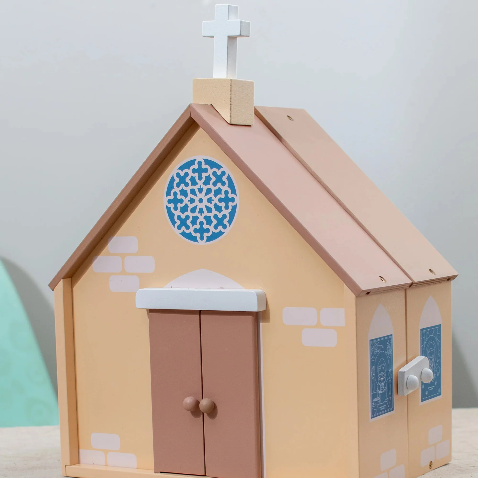Kids Wooden Catholic Church Play Set - Image 7