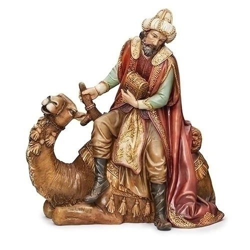 King Melchior on Camel Nativity Statue for 19" Scale Nativity