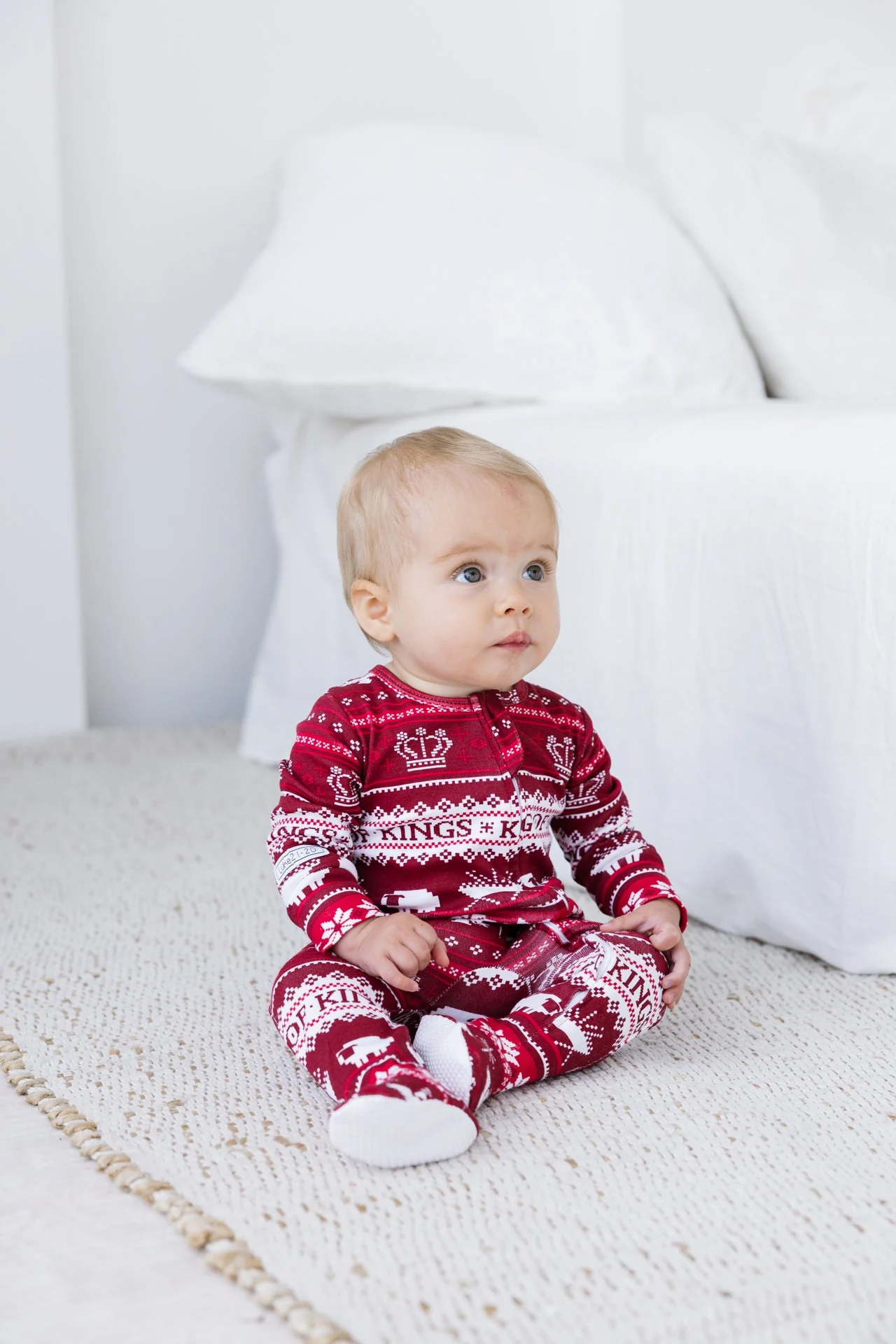 King of Kings Ruby Red Footed Onesie Cotton - Image 2