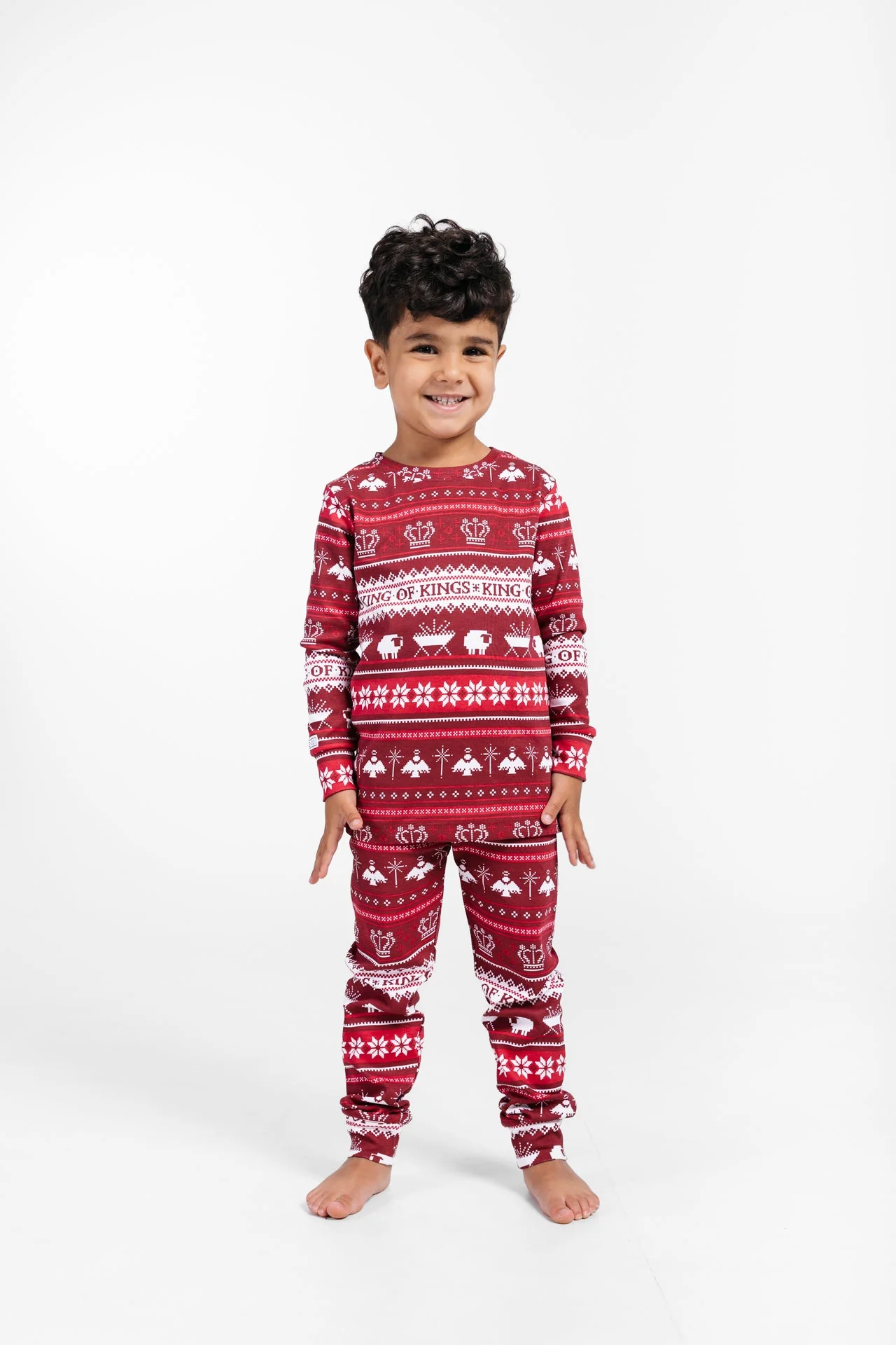 King of Kings Ruby Red PJ Long Sleeve Set Cotton - Image 2
