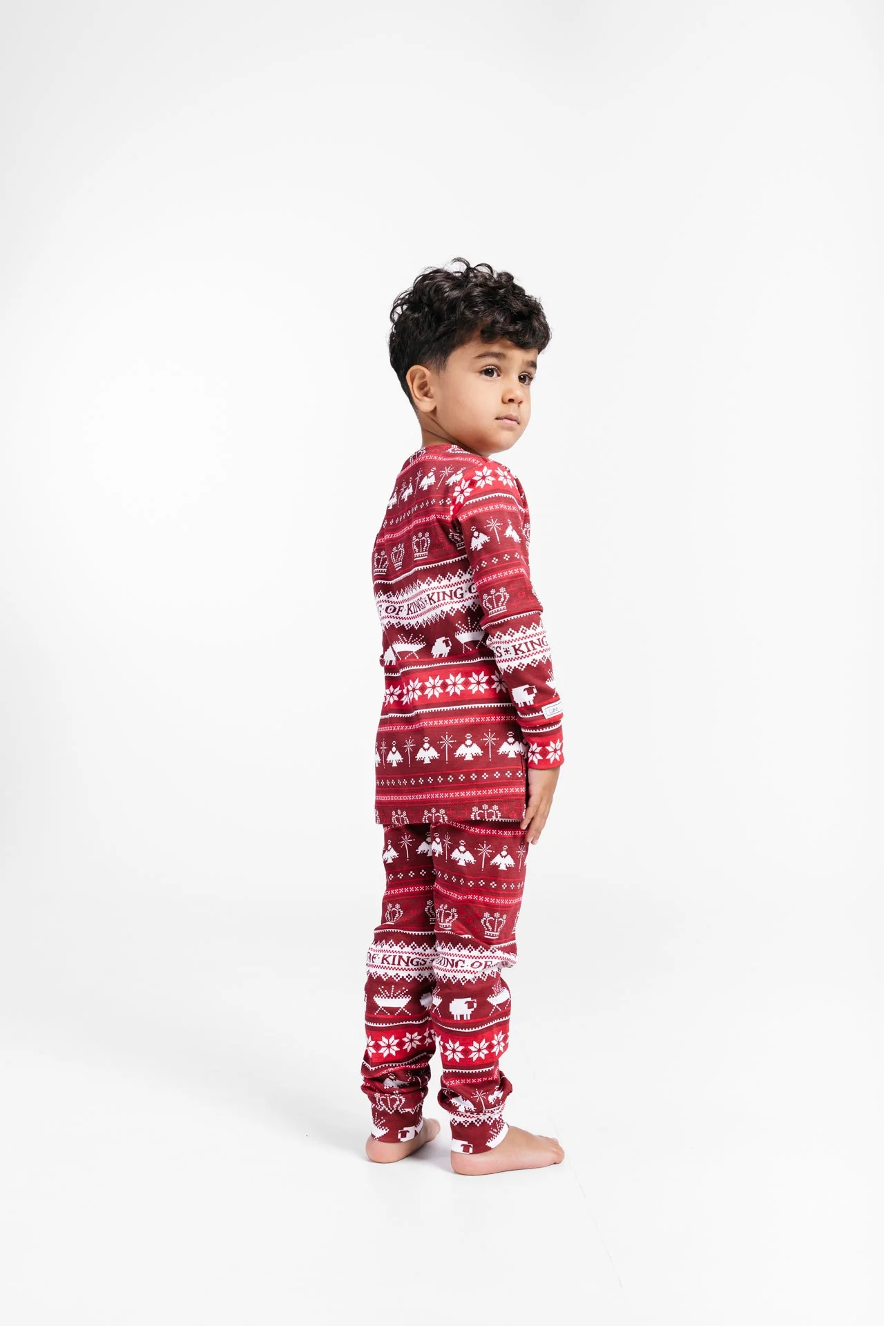 King of Kings Ruby Red PJ Long Sleeve Set Cotton - Image 3
