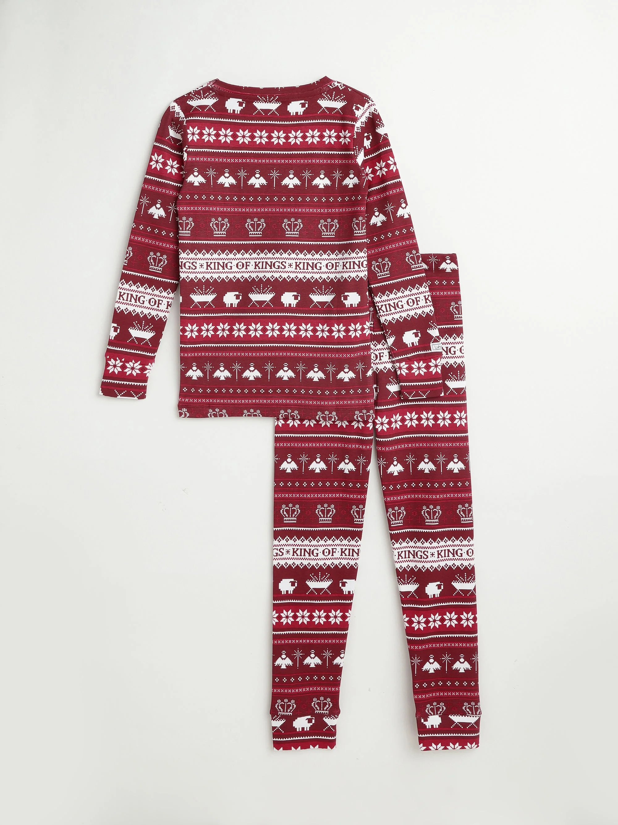 King of Kings Ruby Red PJ Long Sleeve Set Cotton - Image 8