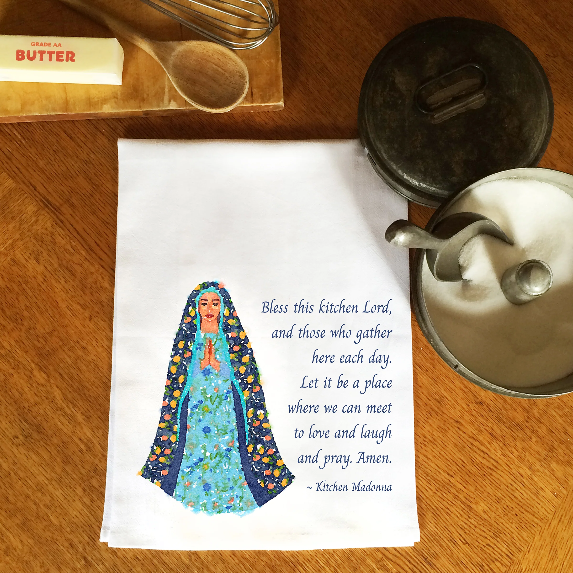 Kitchen Madonna Dish Towel