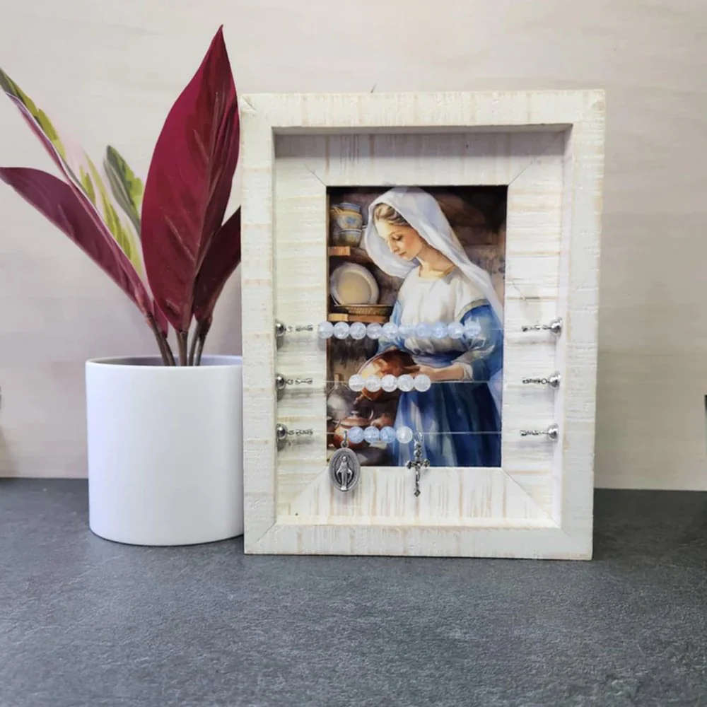 Kitchen Madonna Framed Print Abacus Rosary