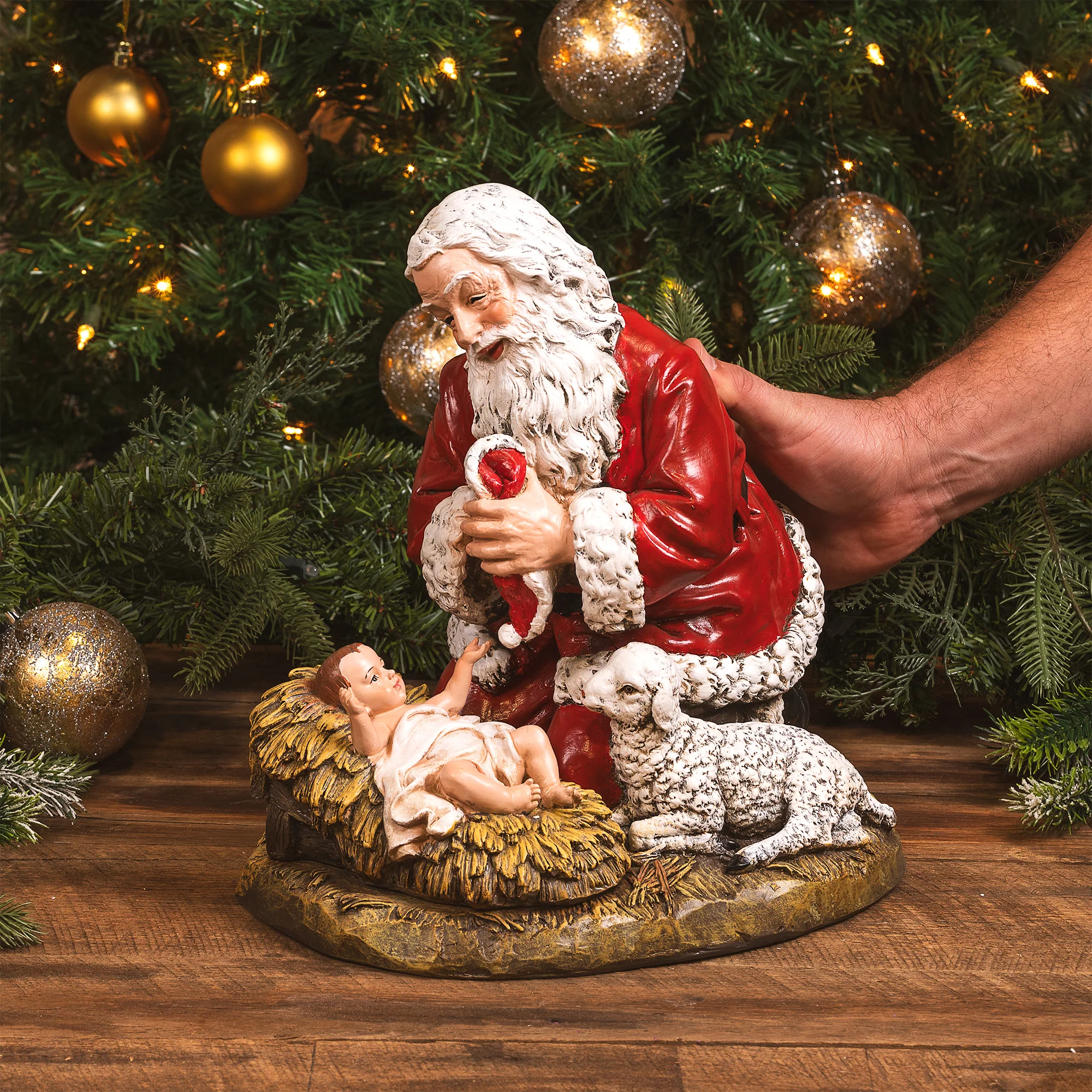 Kneeling Santa Figure 13" - Image 2