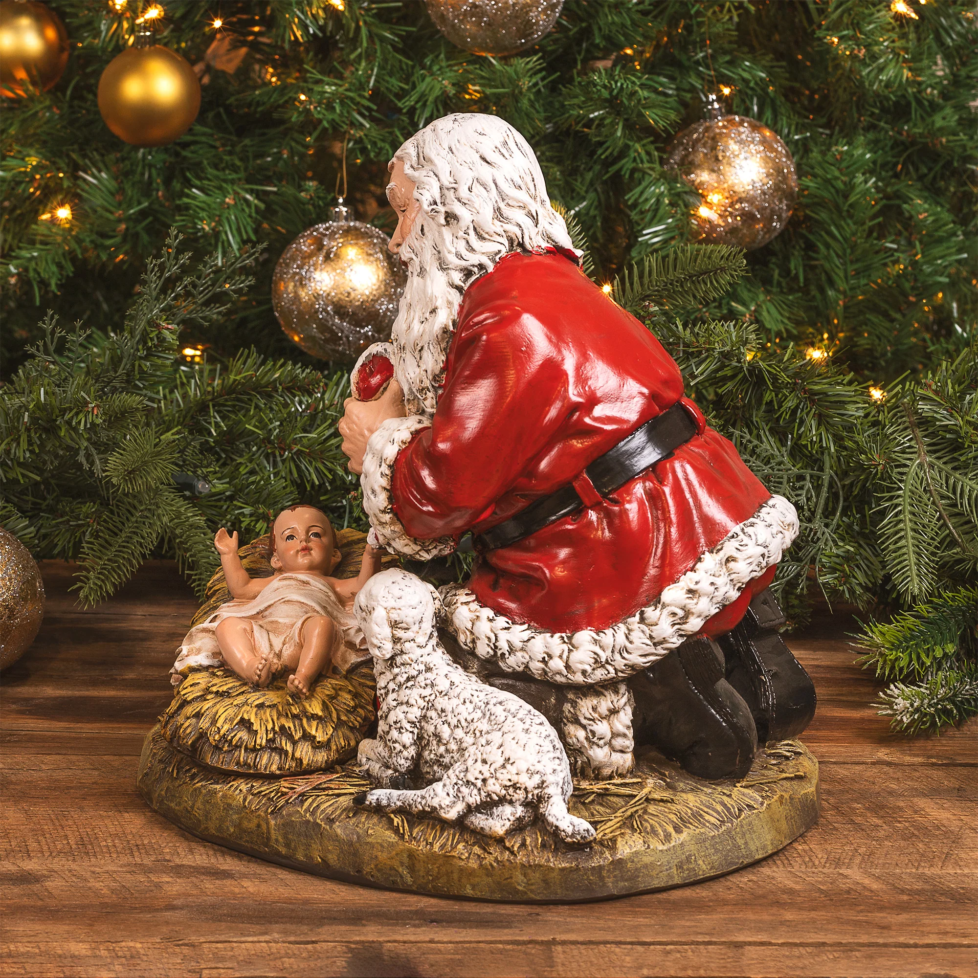 Kneeling Santa Figure 13" - Image 4