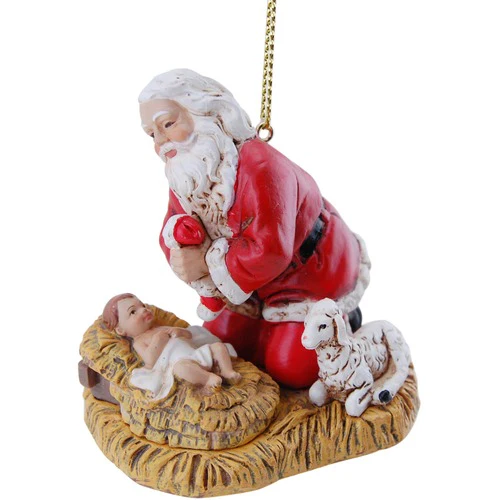 Kneeling Santa Ornament, 2.5