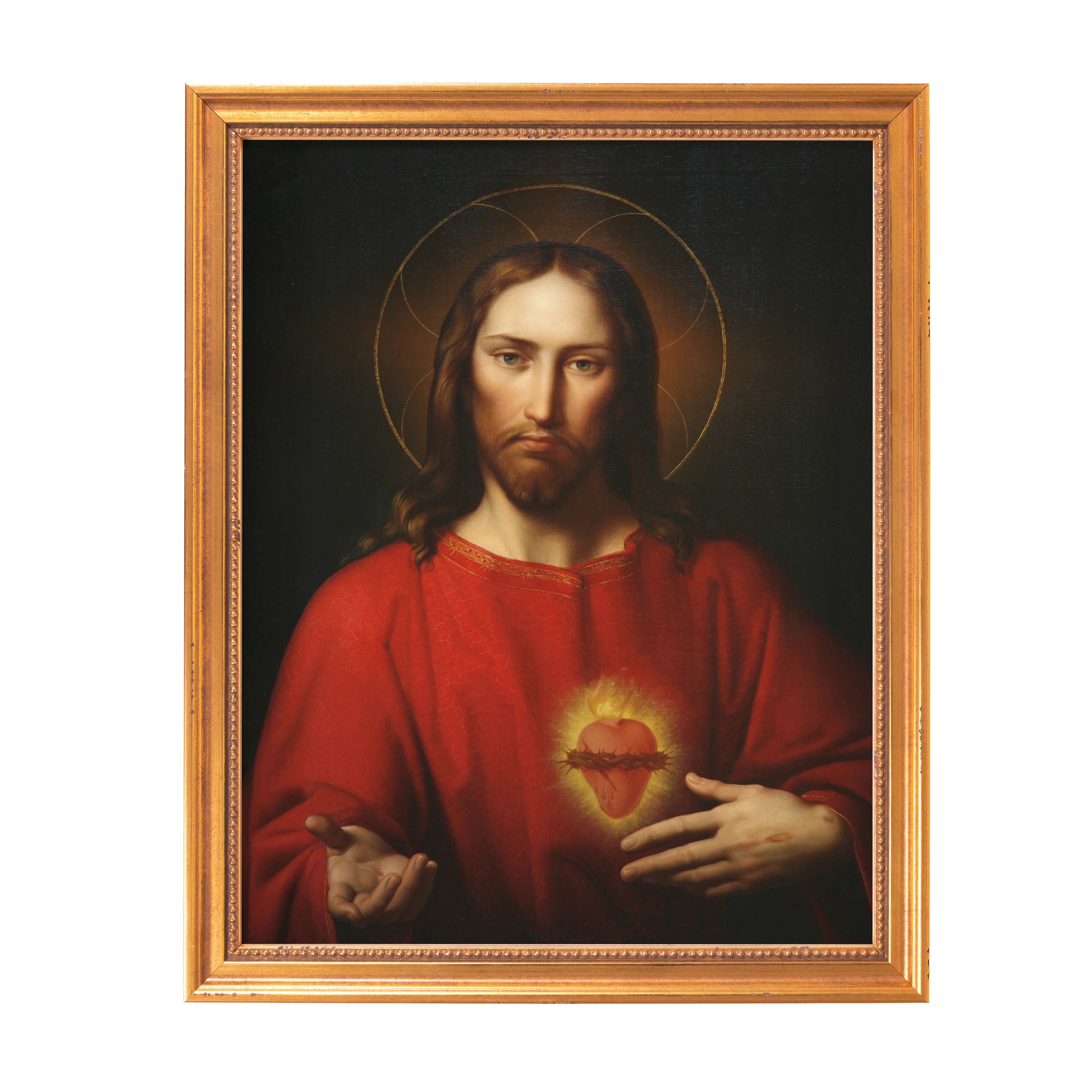 Kupelwieser's Sacred Heart of Jesus Framed Canvas - Sacred Classics Collection - Image 6