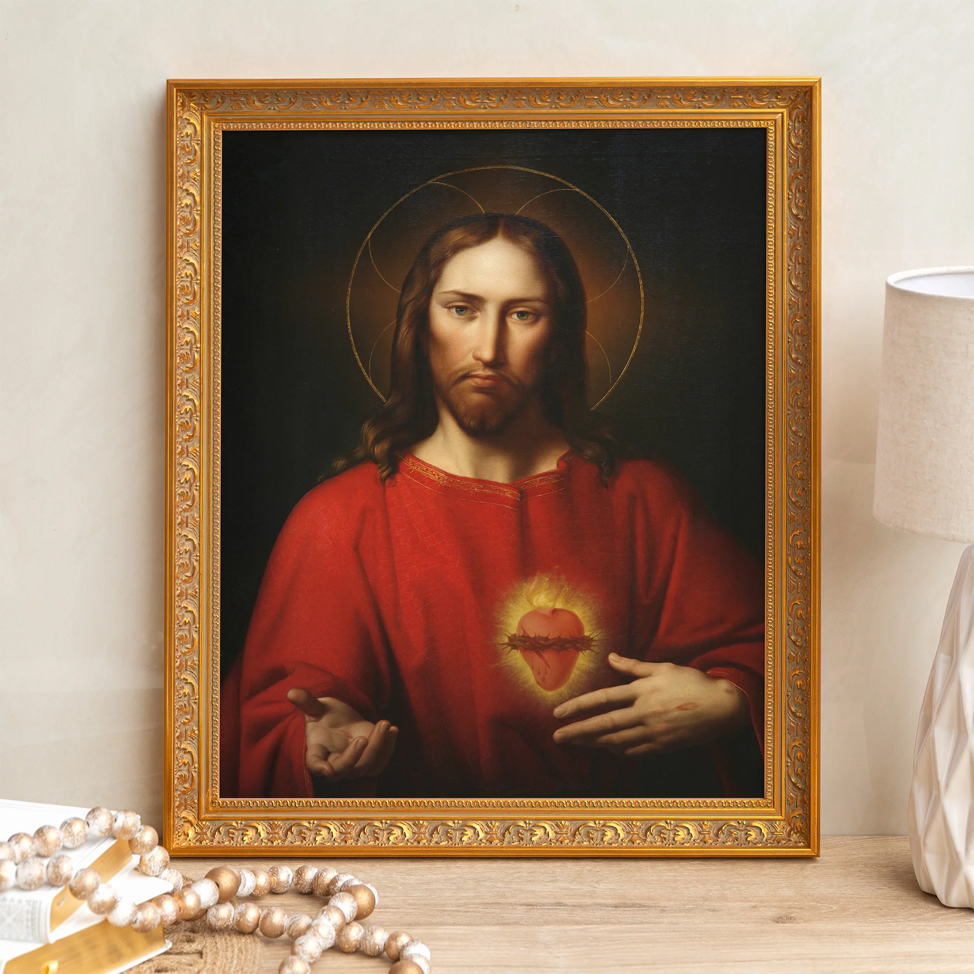 Kupelwieser's Sacred Heart of Jesus Framed Canvas - Sacred Signature Collection