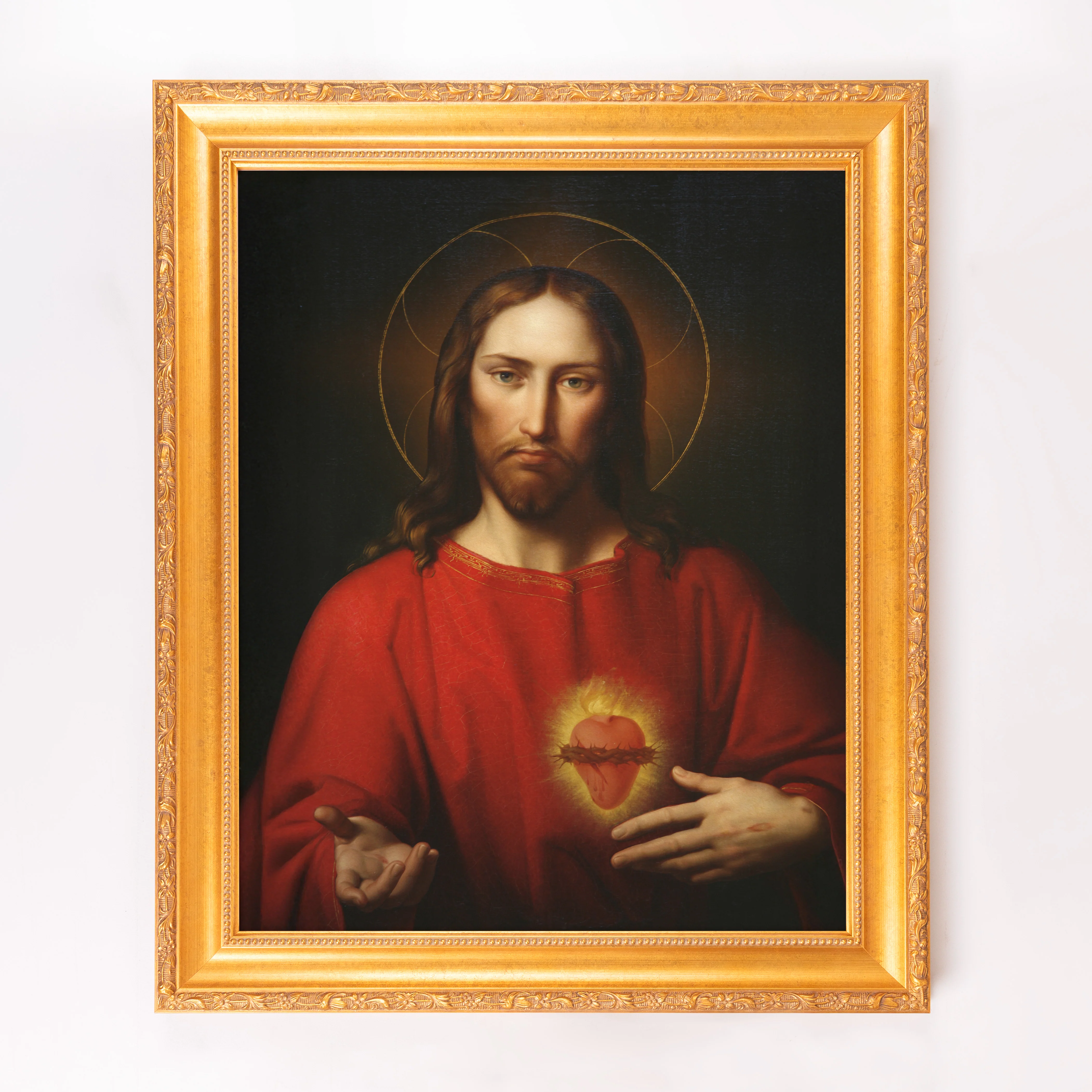 Kupelwieser's Sacred Heart of Jesus Framed Canvas - Sacred Signature Collection - Image 5