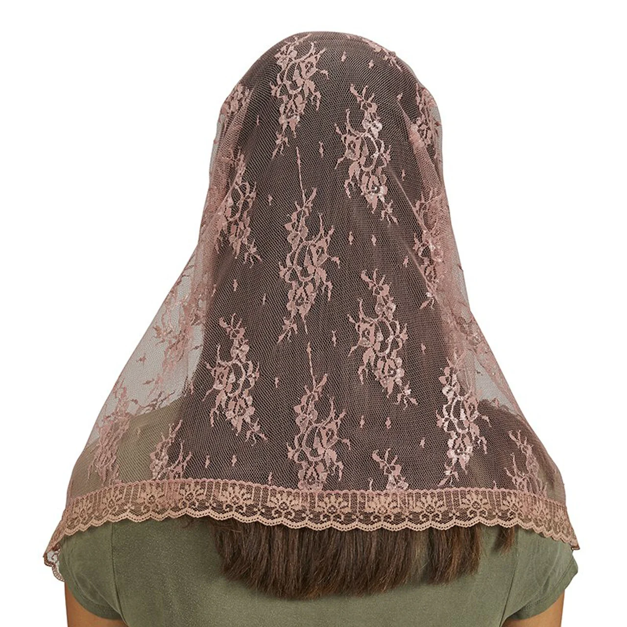 Lace Infinity Chapel Veil - Multiple Colors - Image 11