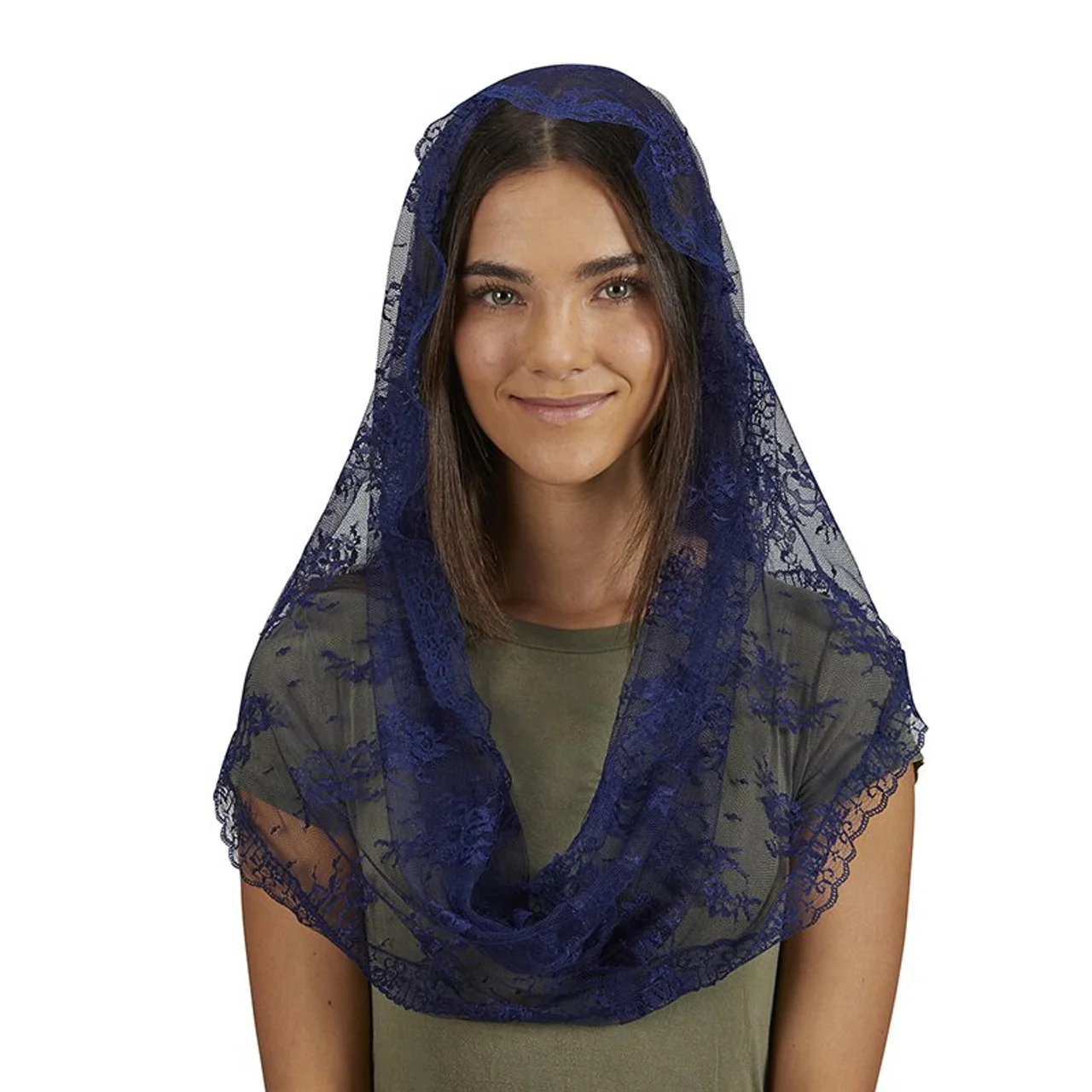 Lace Infinity Chapel Veil - Multiple Colors - Image 8