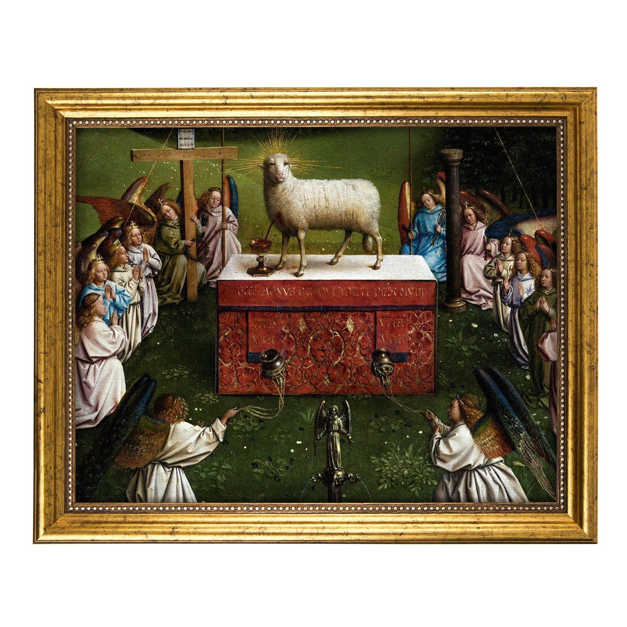 Lamb of God Antique Gold Framed Print - Multiple Sizes - Image 2