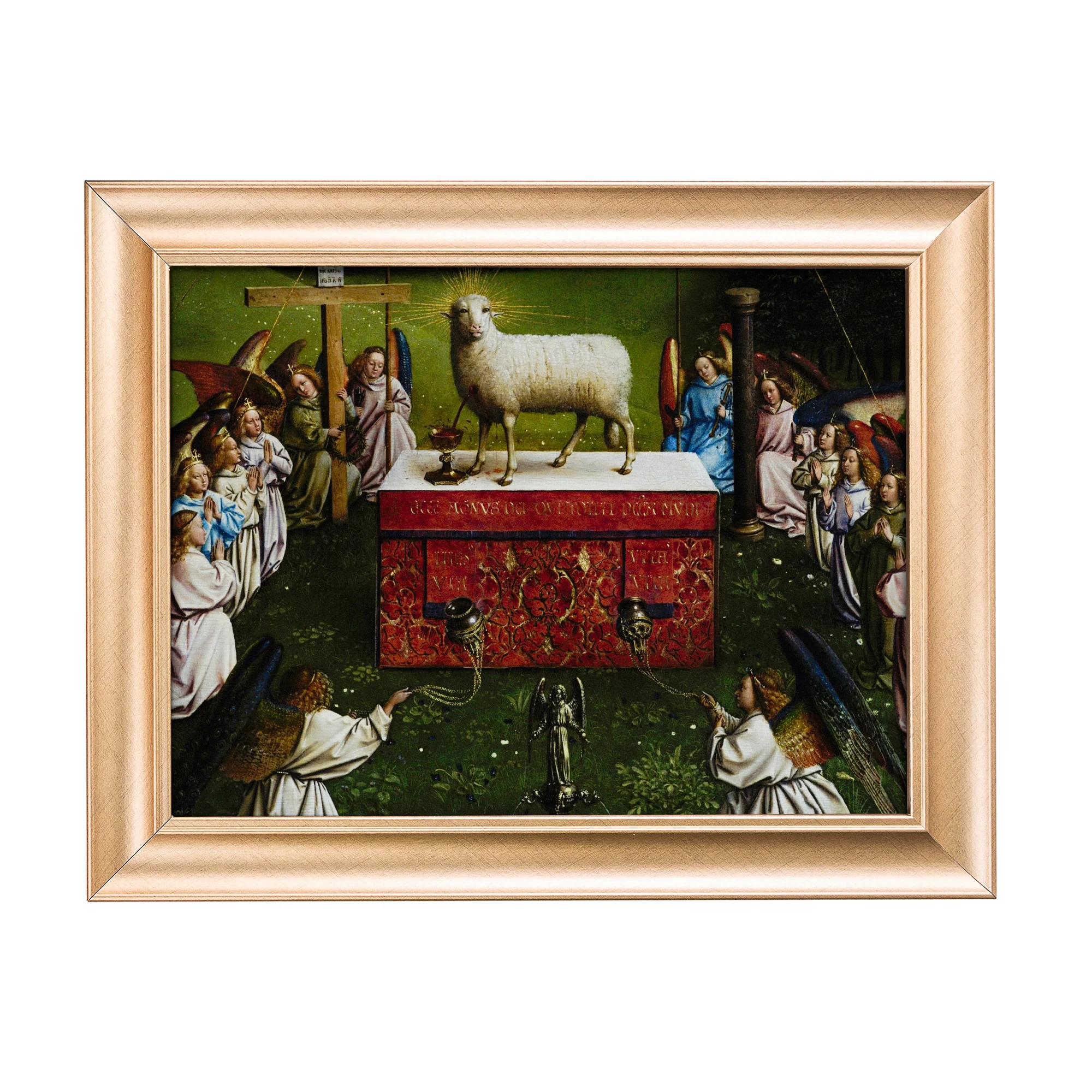 Lamb of God Antique Gold Framed Print - Multiple Sizes - Image 4