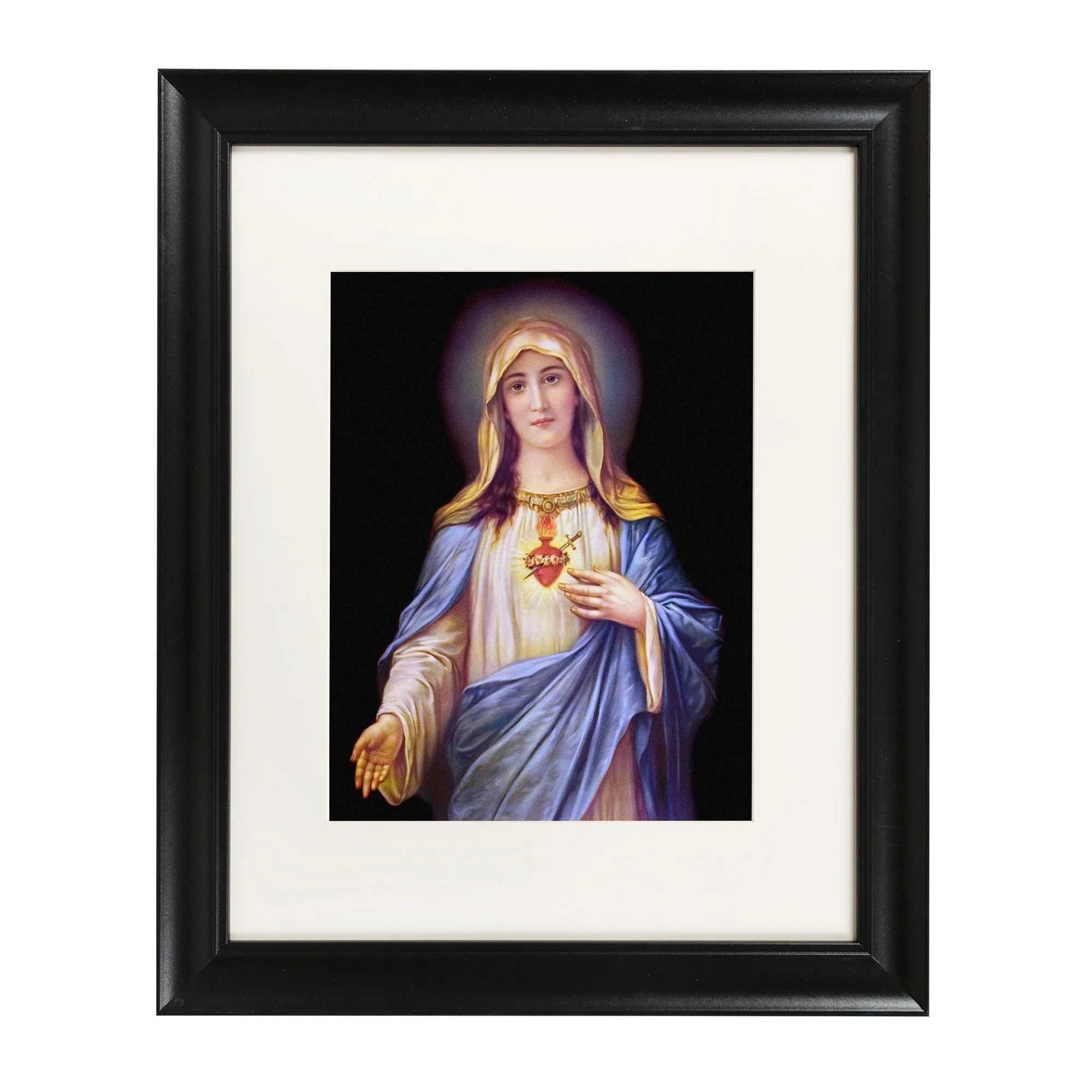 Large Immaculate Heart of Mary Gold Framed Print - Image 6