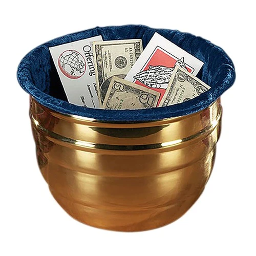 Large Offering Pot With Blue Liner