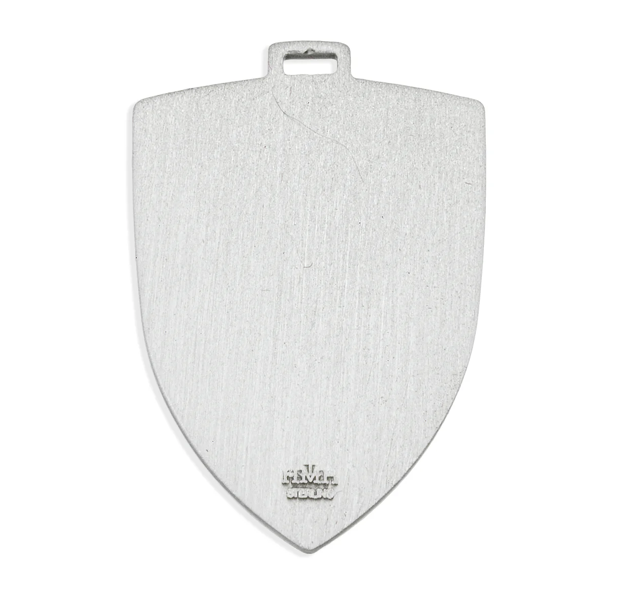 Large Sterling Silver St. Michael Shield Medal Necklace - Image 3