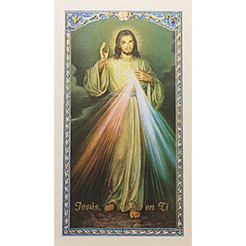 Las Promesas de Jesus Misericordioso (Promises of Divine Mercy ) - Spanish Prayer Card