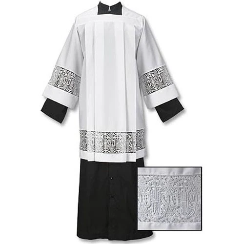 Latin Cross and IHS Lace Surplice