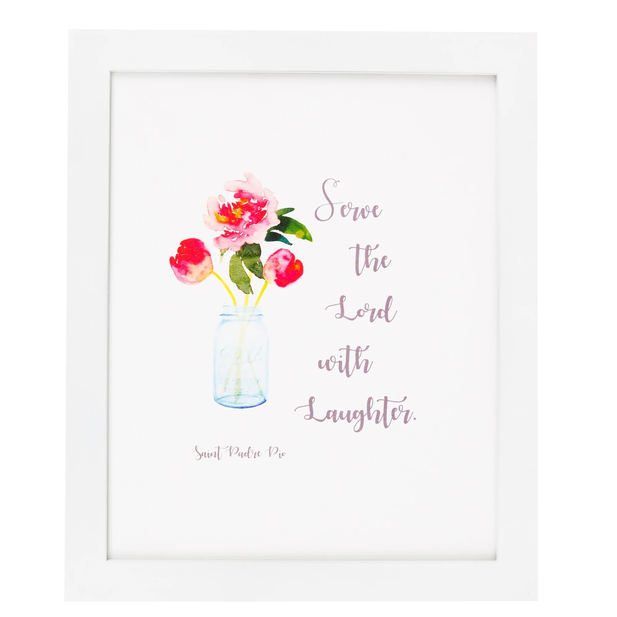 Laughter Padre Pio Watercolor Print - Image 2
