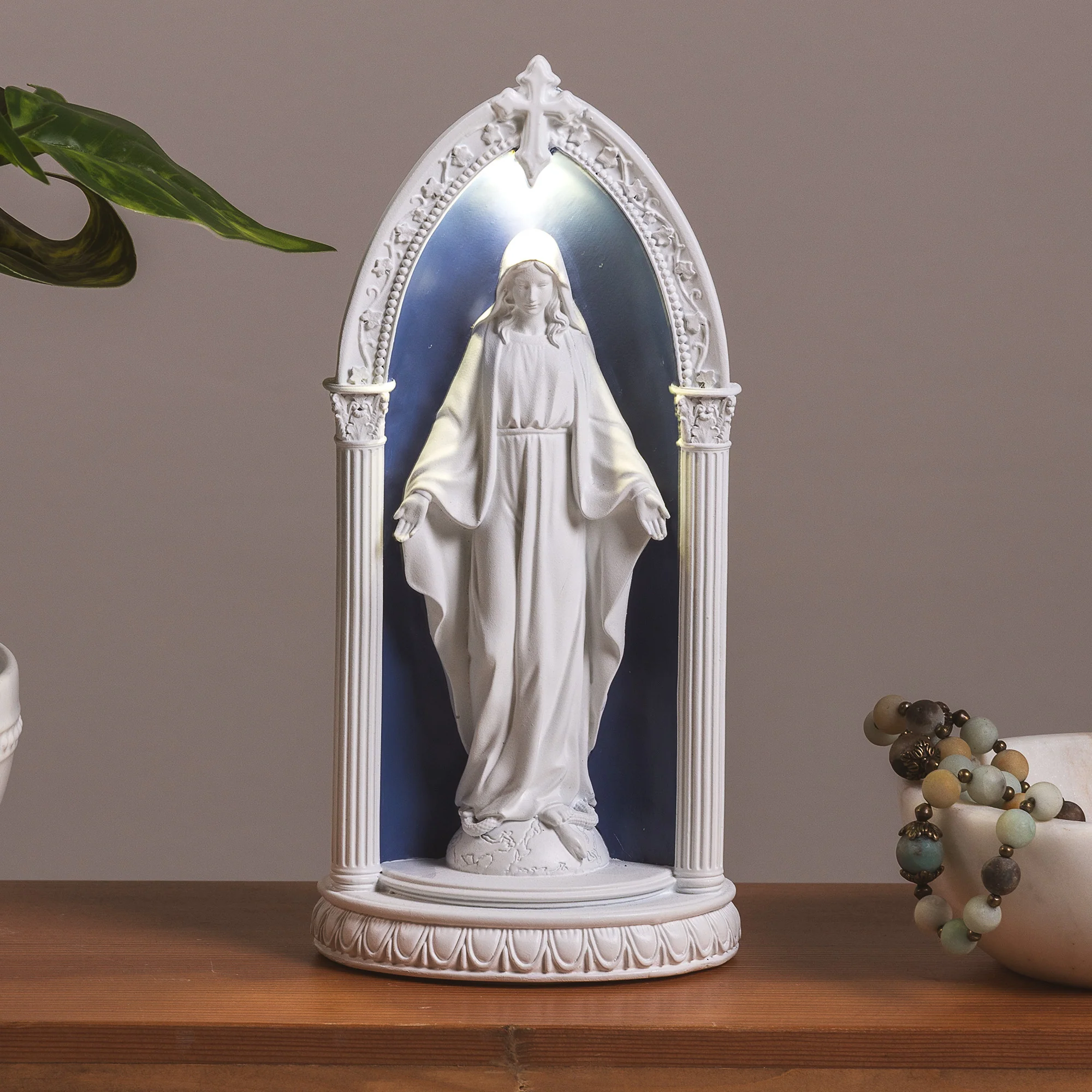 LED Our Lady of Grace Della Robbia Style Arch - Image 2