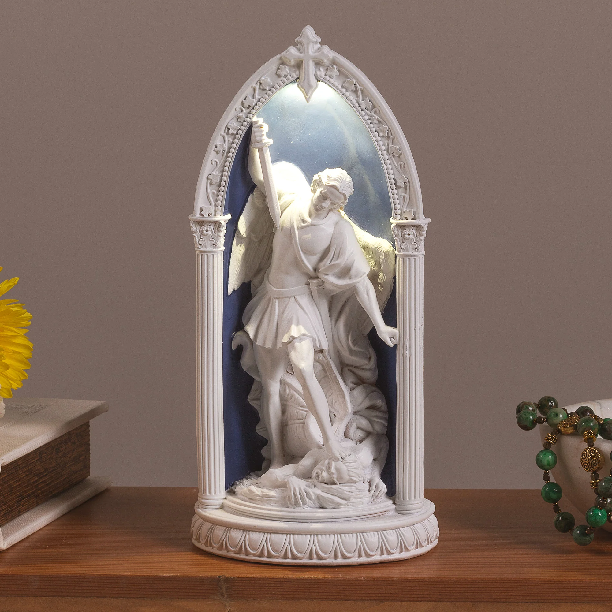 LED St. Michael Della Robbia Style Arch - Image 2