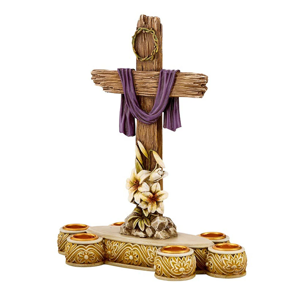 Lent Lily & Cross Candleholder - Image 2