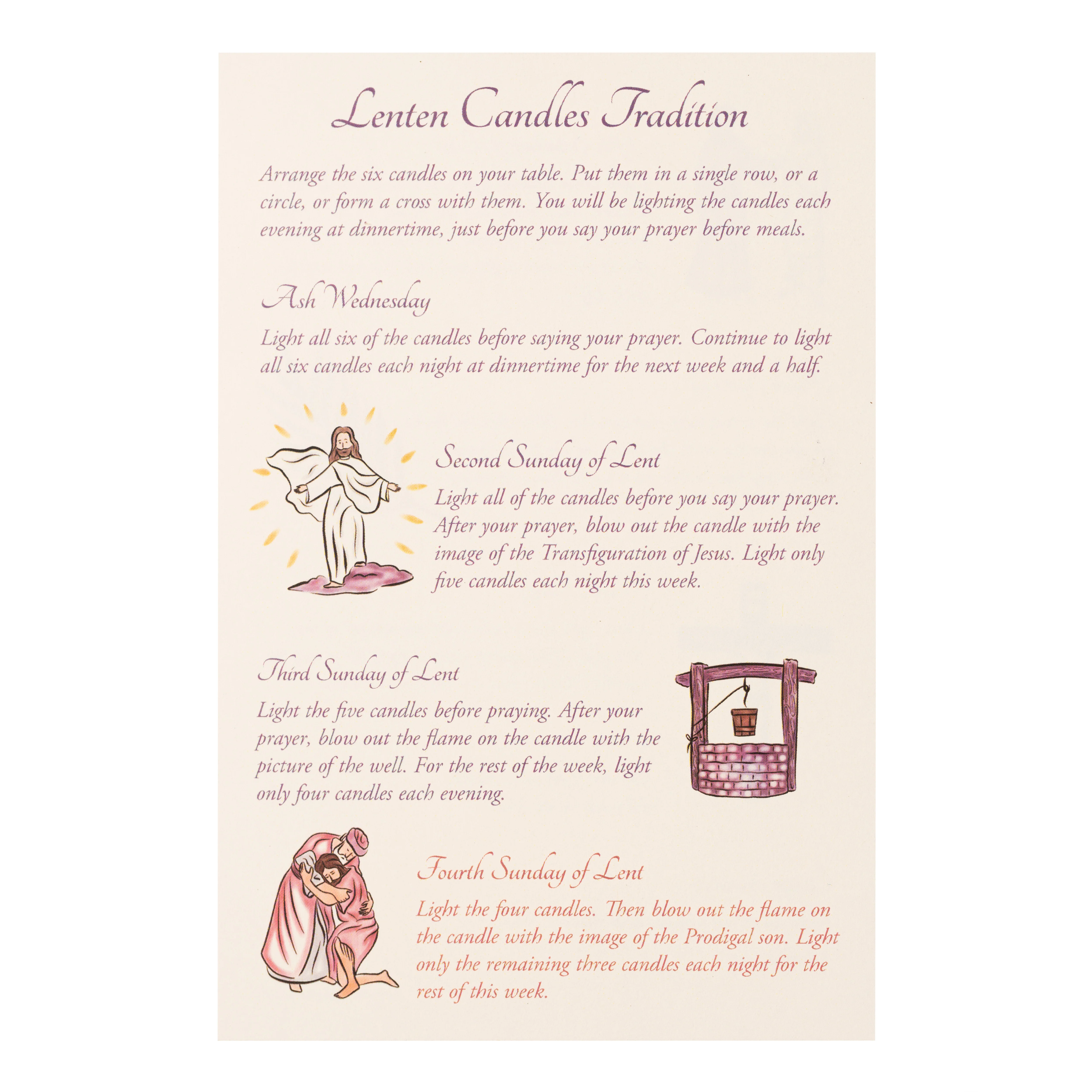 Lenten Candles Tradition - Set of 6 Glass - Image 5