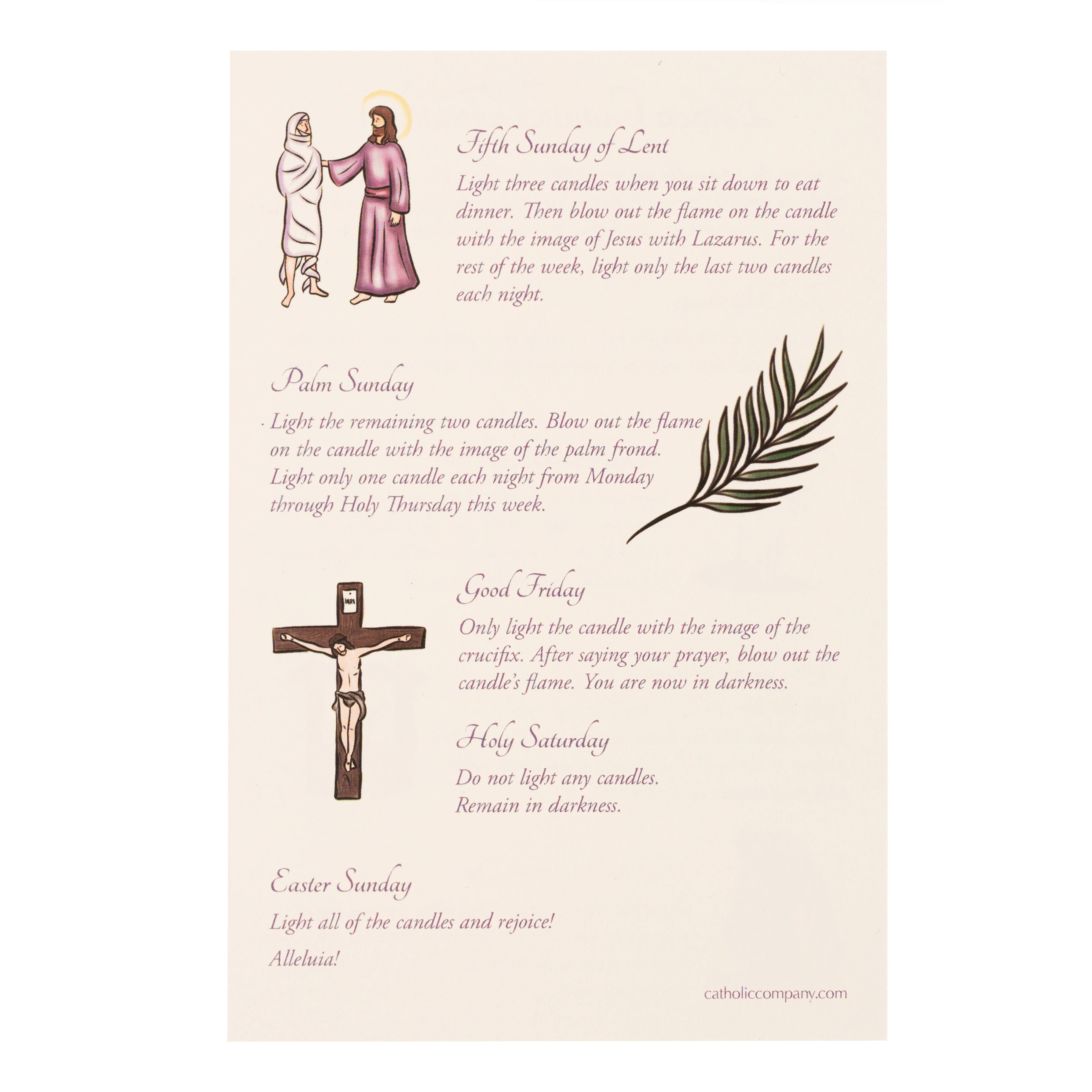 Lenten Candles Tradition - Set of 6 Glass - Image 6
