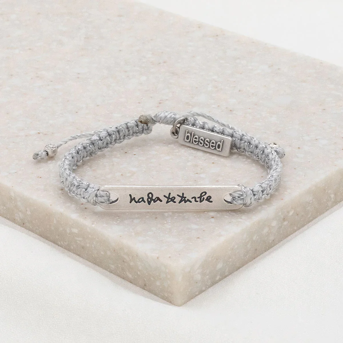 Let Nothing Disturb You Macramé Bracelet - Assorted Colors - Image 2