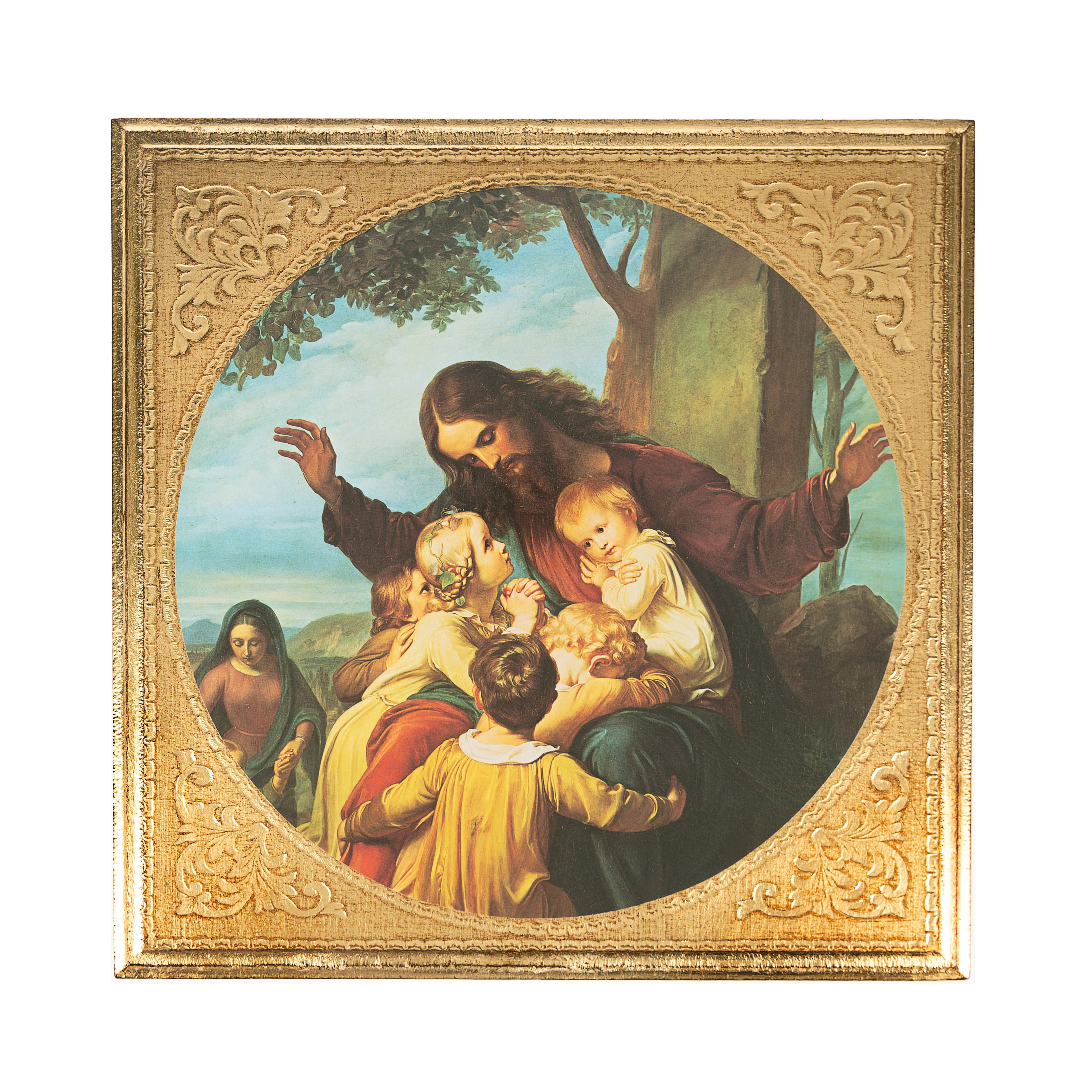 Let the Little Children Come Unto Me Florentine Plaque - 13.7" - Image 2