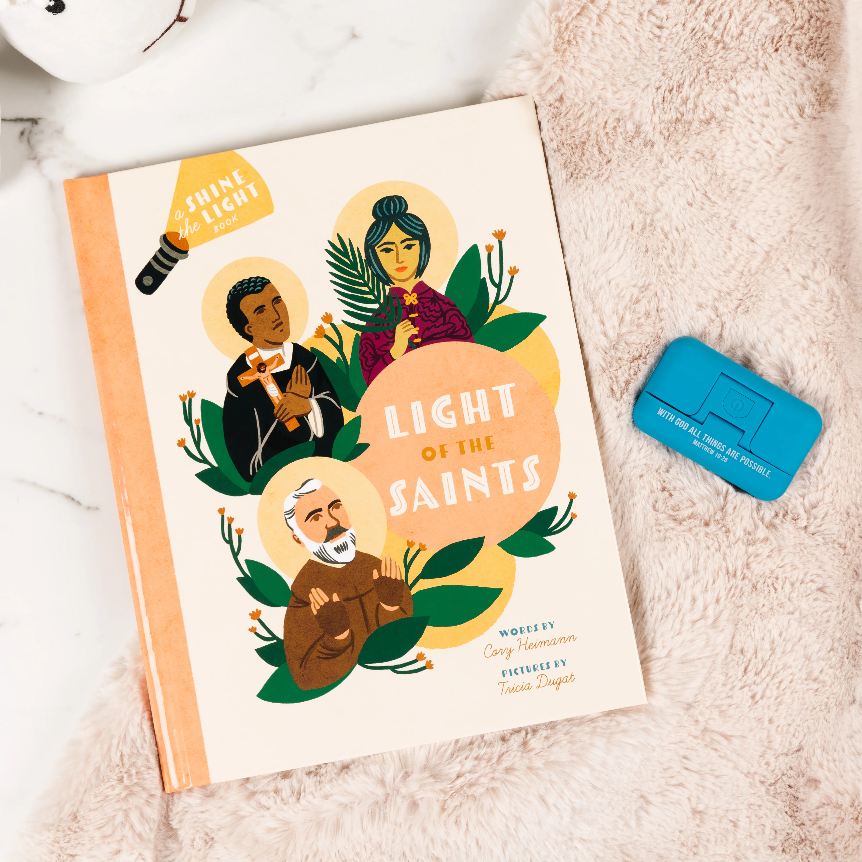 Light of the Saints & With God All Things Are Possible Blue Book Light (2 Gift Set)