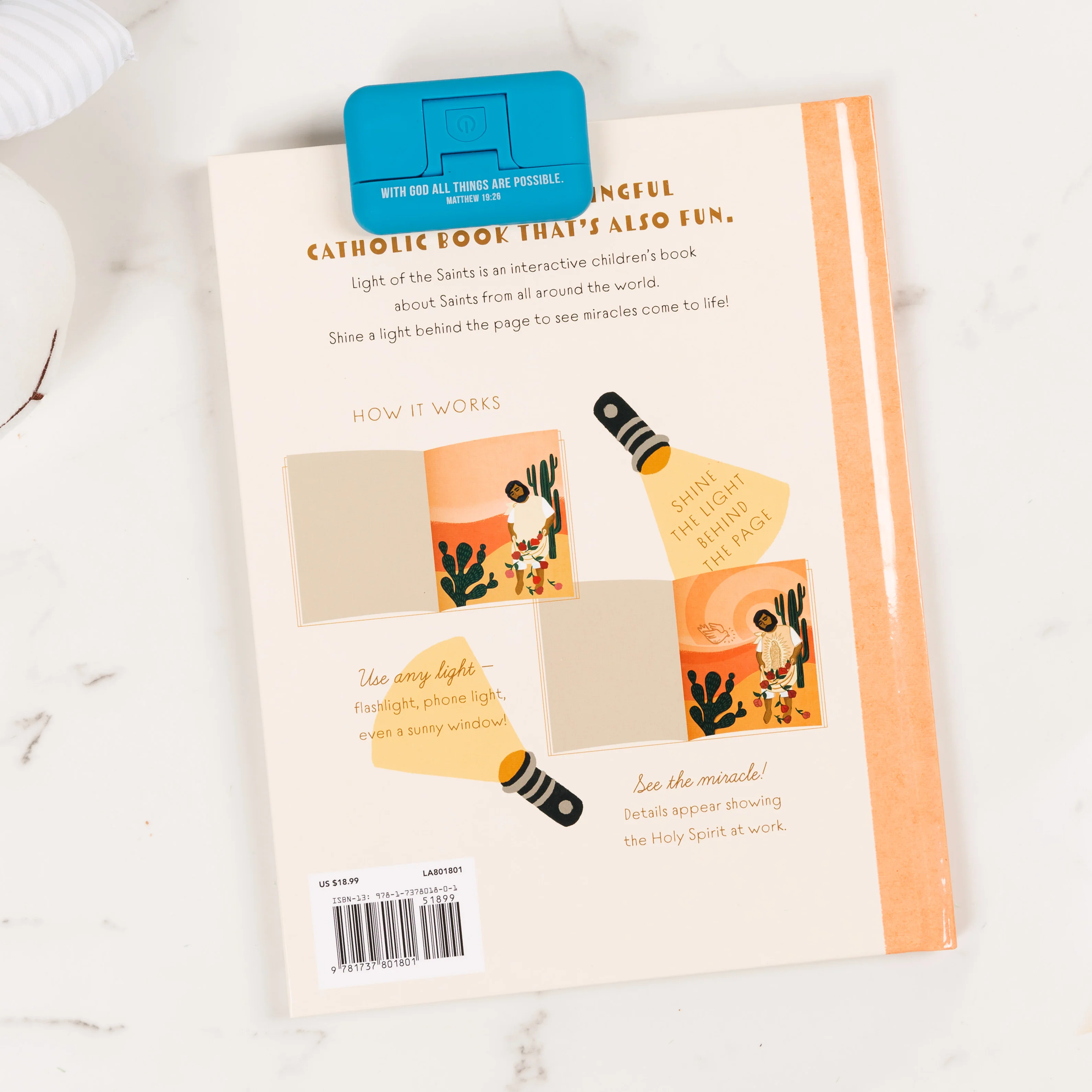 Light of the Saints & With God All Things Are Possible Blue Book Light (2 Gift Set) - Image 2