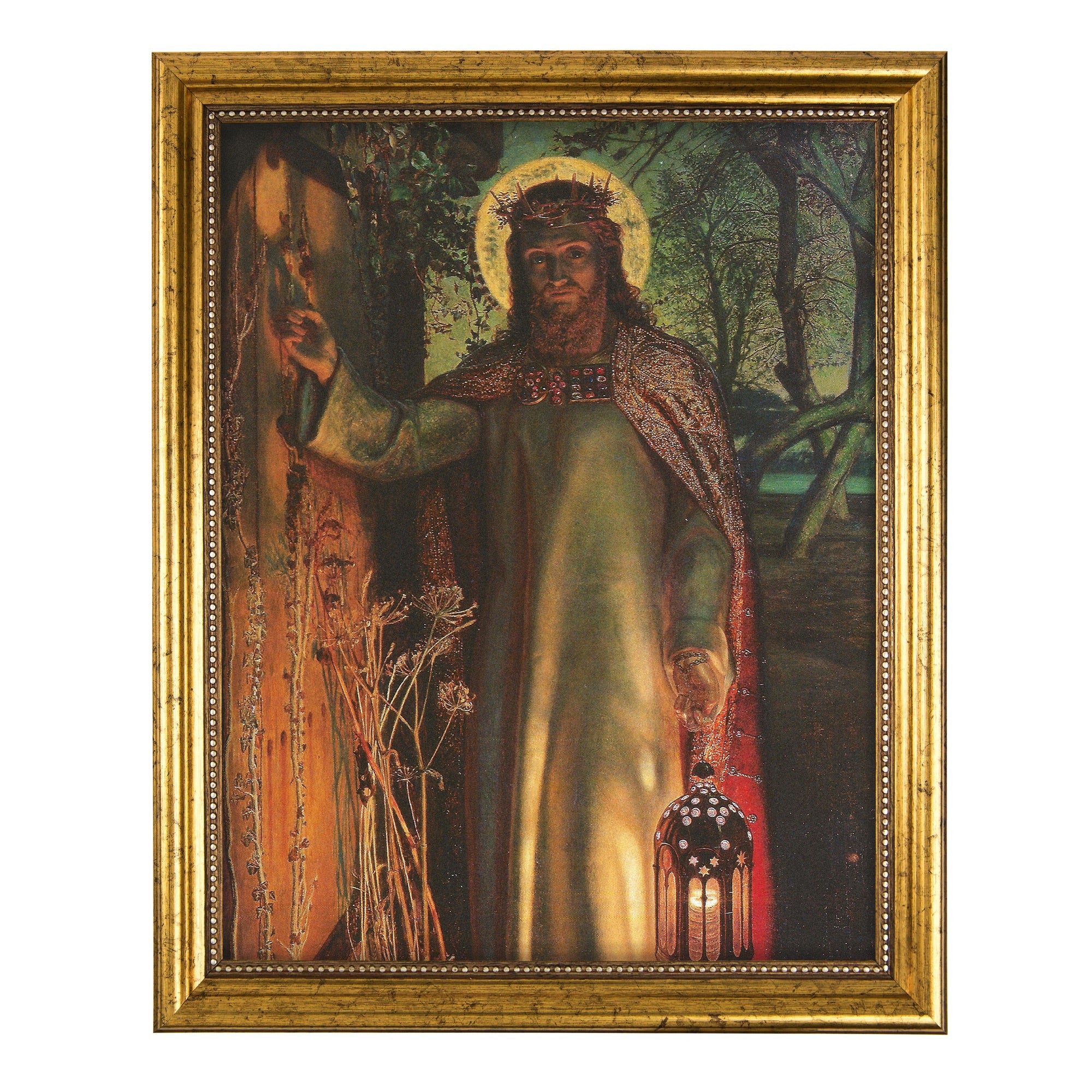 Light of the World Antique Gold Framed Print - 8" x 10" - Image 2