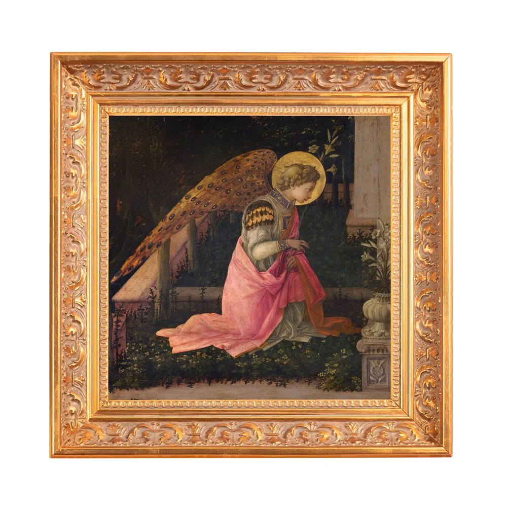 Lippi's Annunciation (Angel) Framed Canvas - Sacred Mini Collection - Image 3