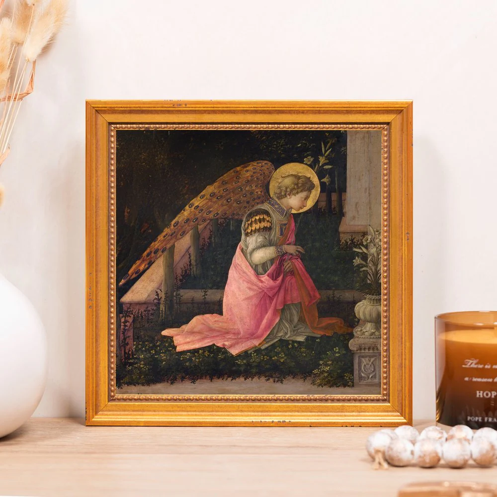 Lippi's Annunciation (Angel) Framed Canvas - Sacred Mini Collection - Image 5