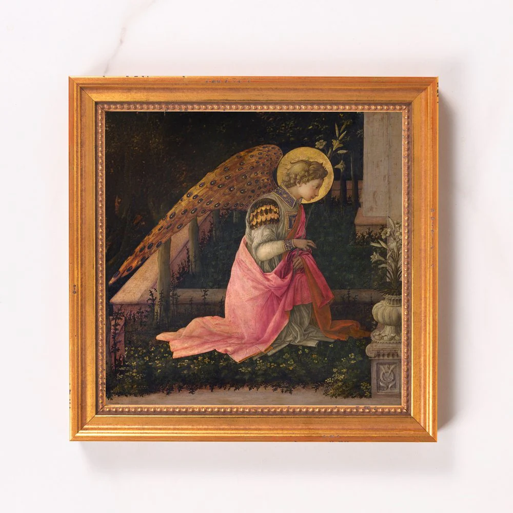 Lippi's Annunciation (Angel) Framed Canvas - Sacred Mini Collection - Image 6