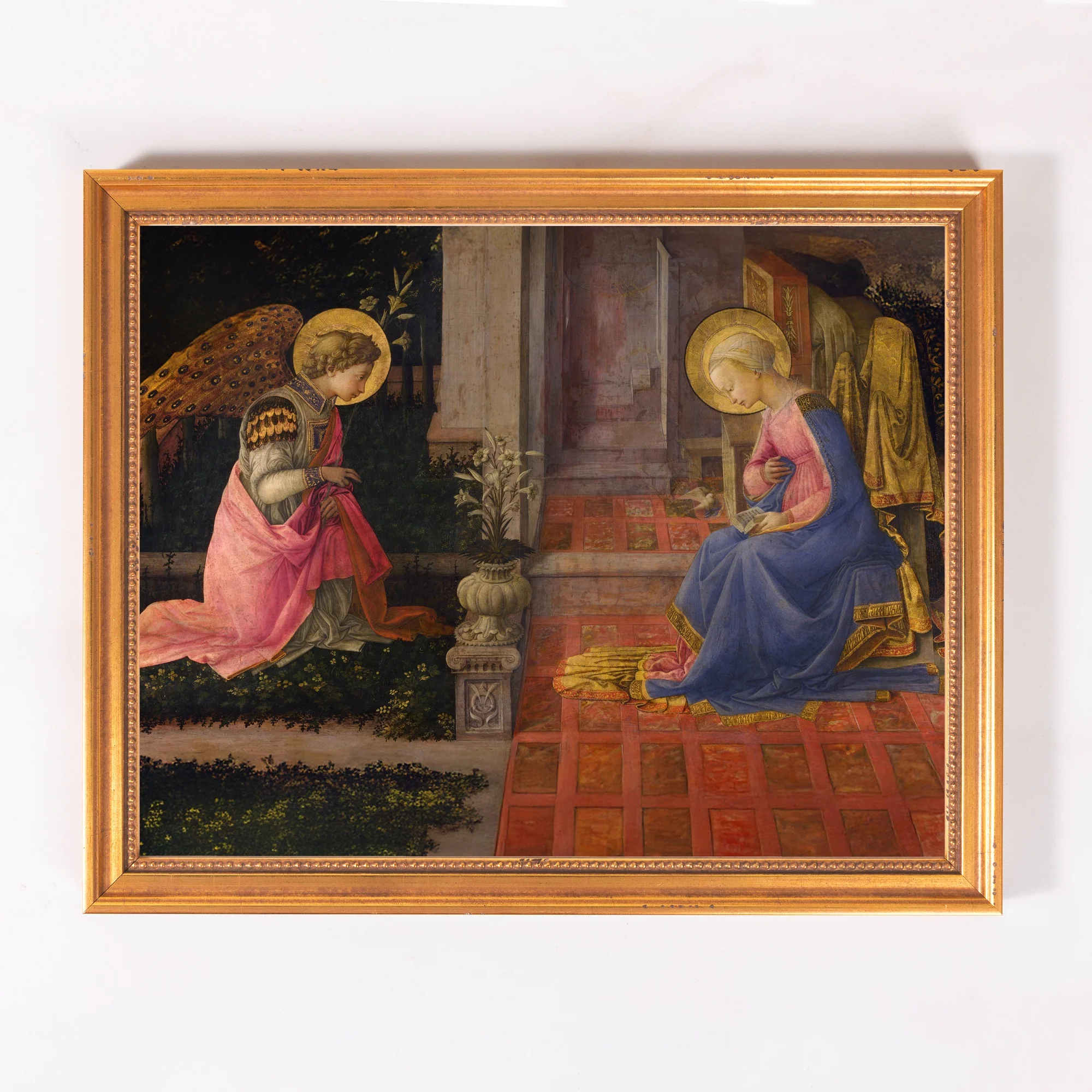 Lippi's Annunciation Framed Canvas - Sacred Classics Collection - Image 4
