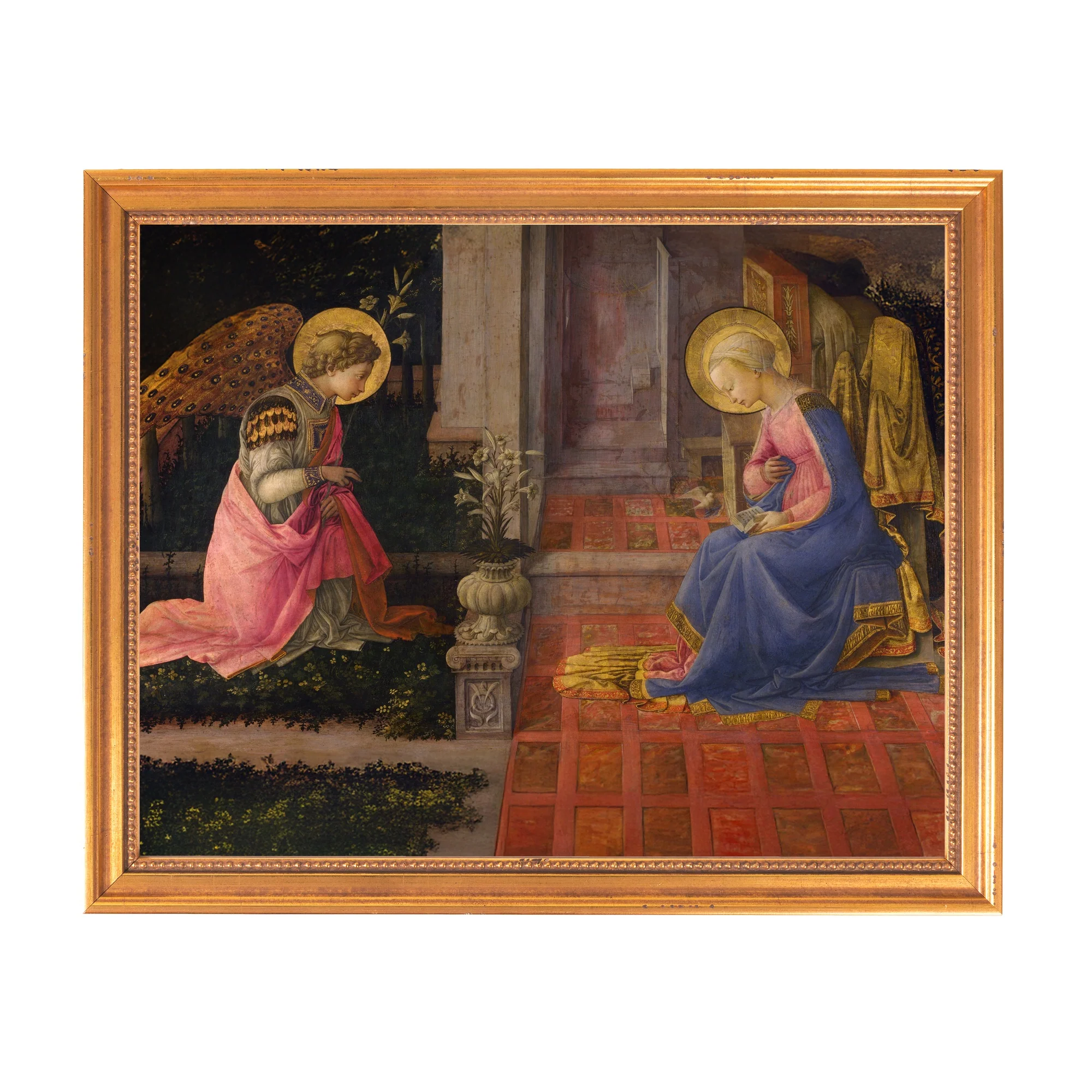 Lippi's Annunciation Framed Canvas - Sacred Classics Collection - Image 5