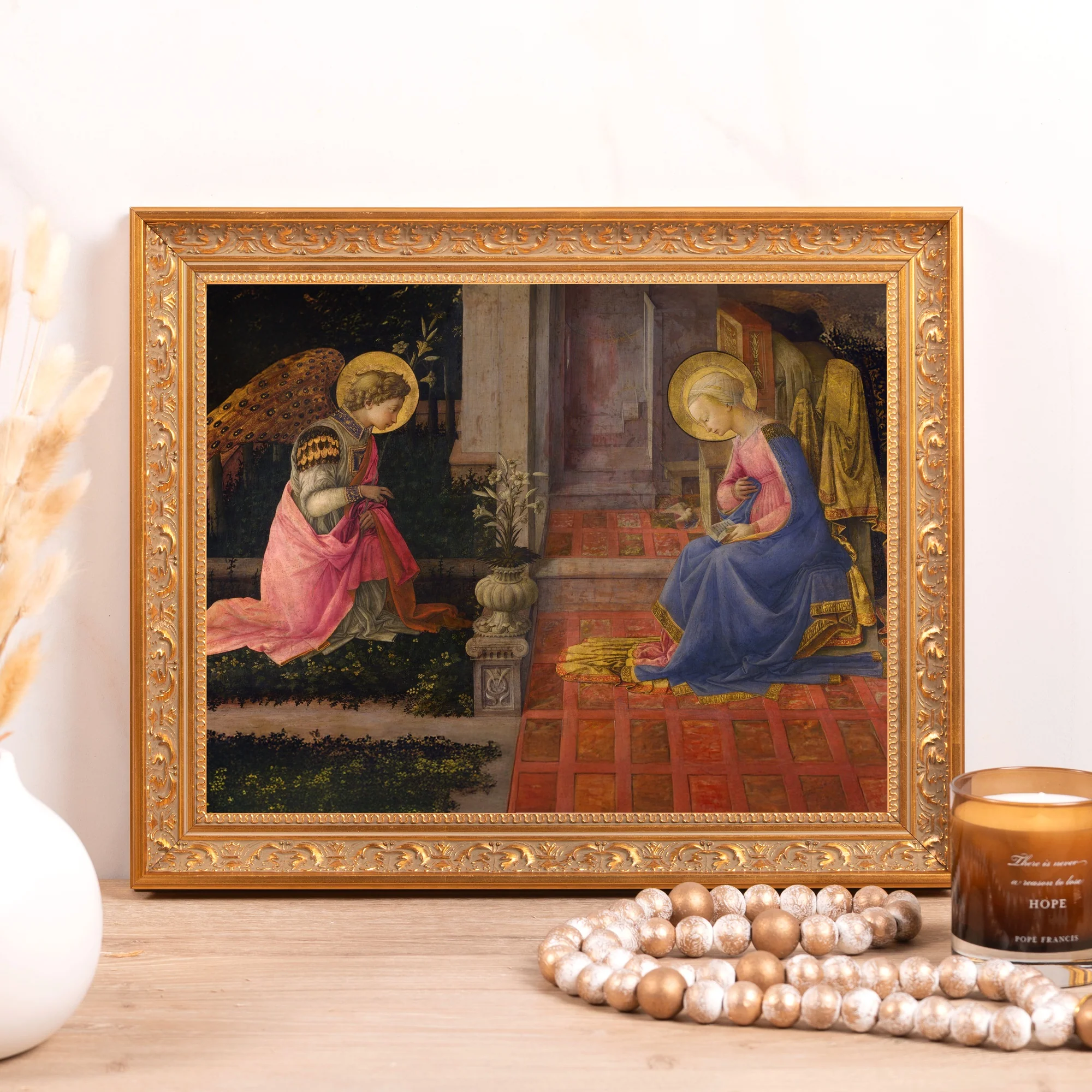 Lippi's Annunciation Framed Canvas - Sacred Classics Collection - Image 7